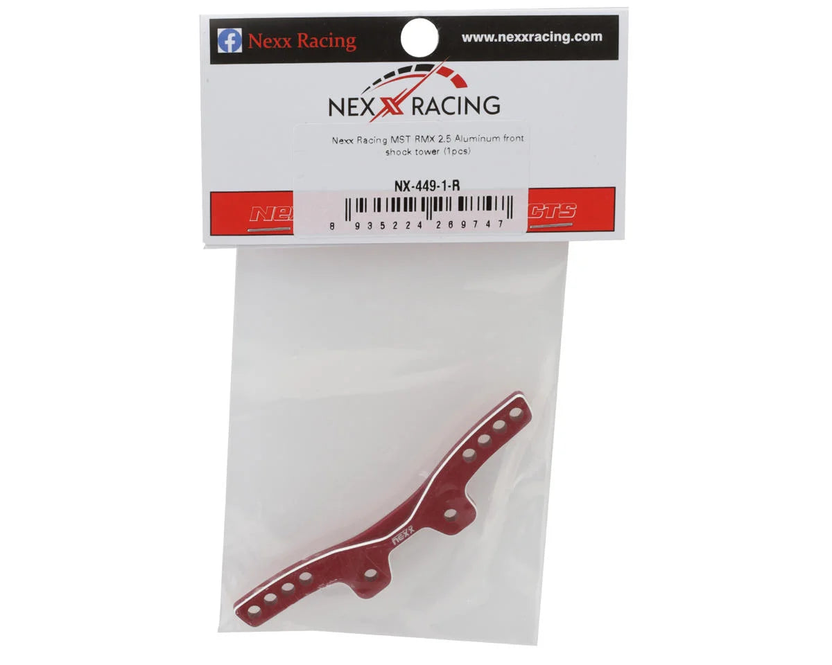 NEXX RACING NX-449-1-R RMX2.5 Aluminum Front Shock Tower (Type 1) (Red)