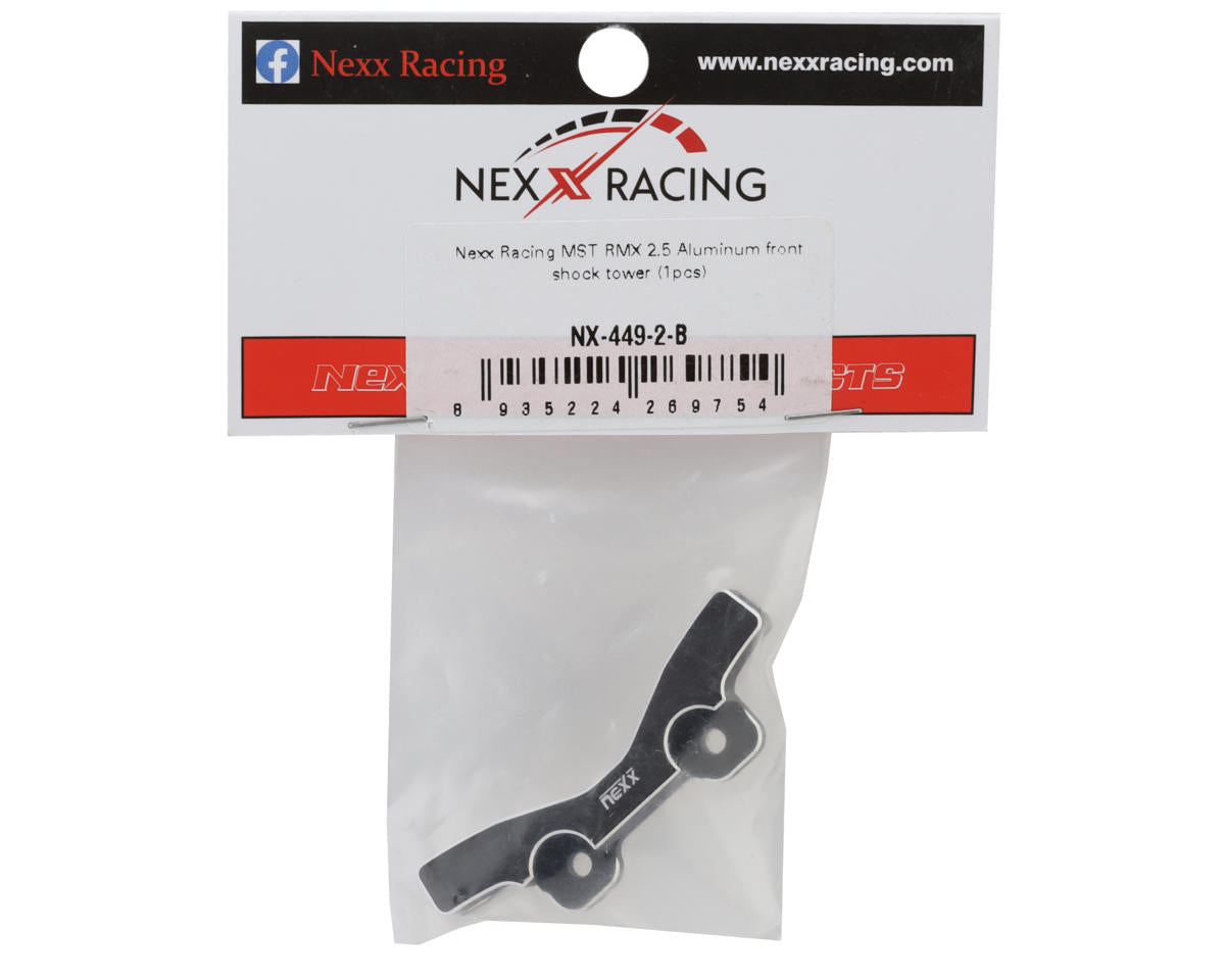 NEXX Racing MST RMX2.5 Aluminum Front Shock Tower (Type 2) (Black)