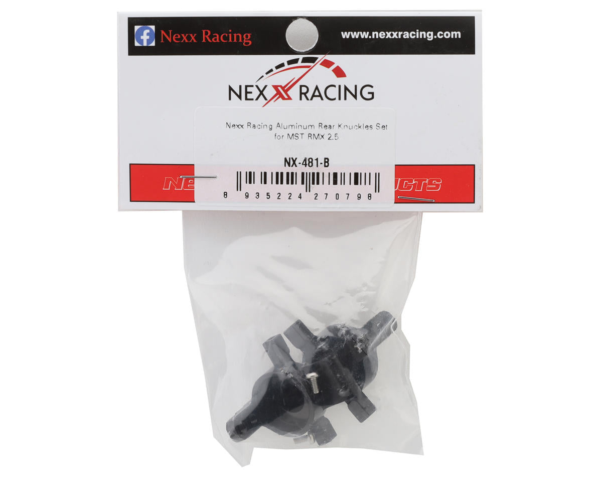 NEXX Racing MST RMX 2.5 Aluminum Rear Knuckles Set (Black) (2)