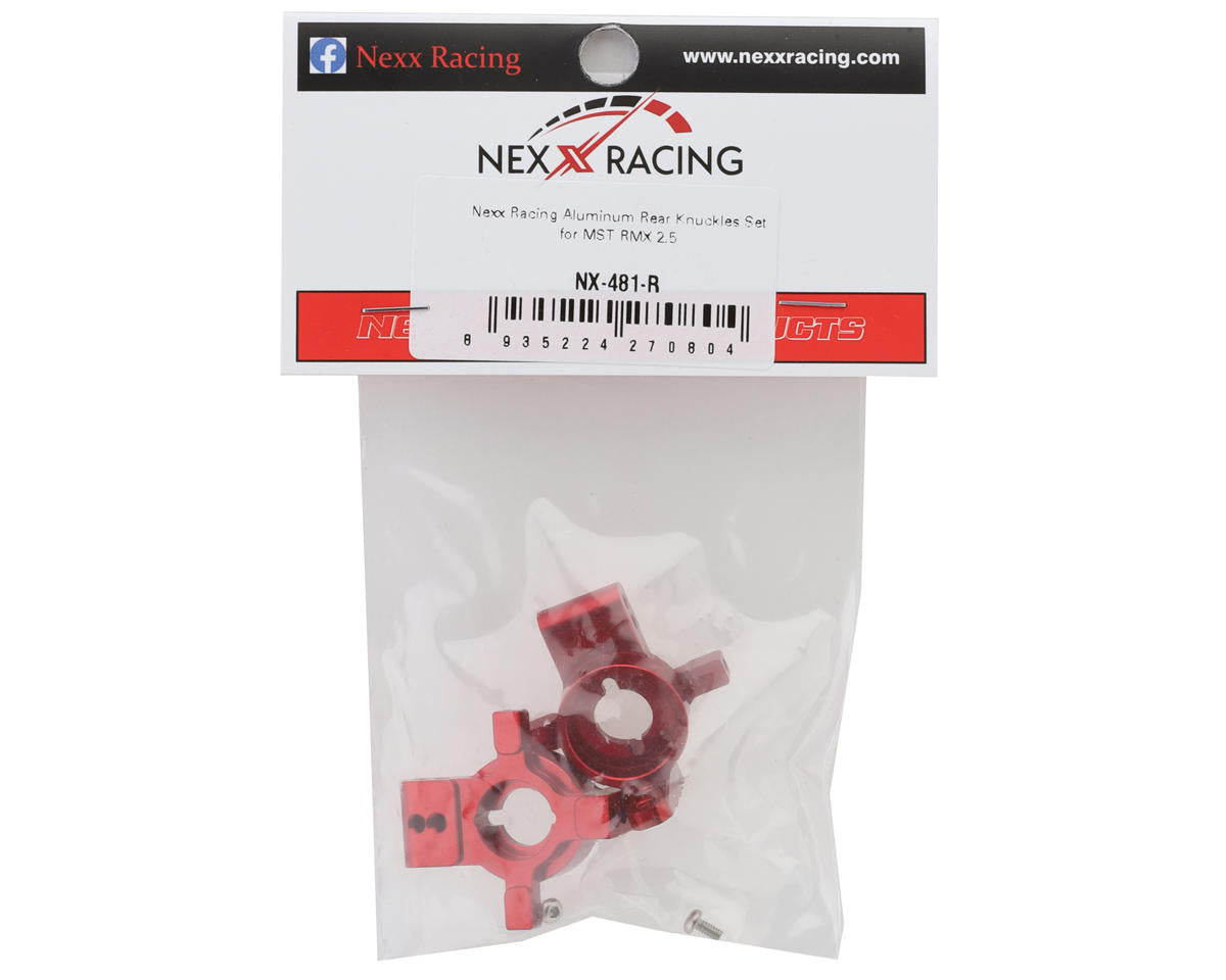 NEXX NX-481-R Racing MST RMX 2.5 Aluminum Rear Knuckles Set (Red) (2)