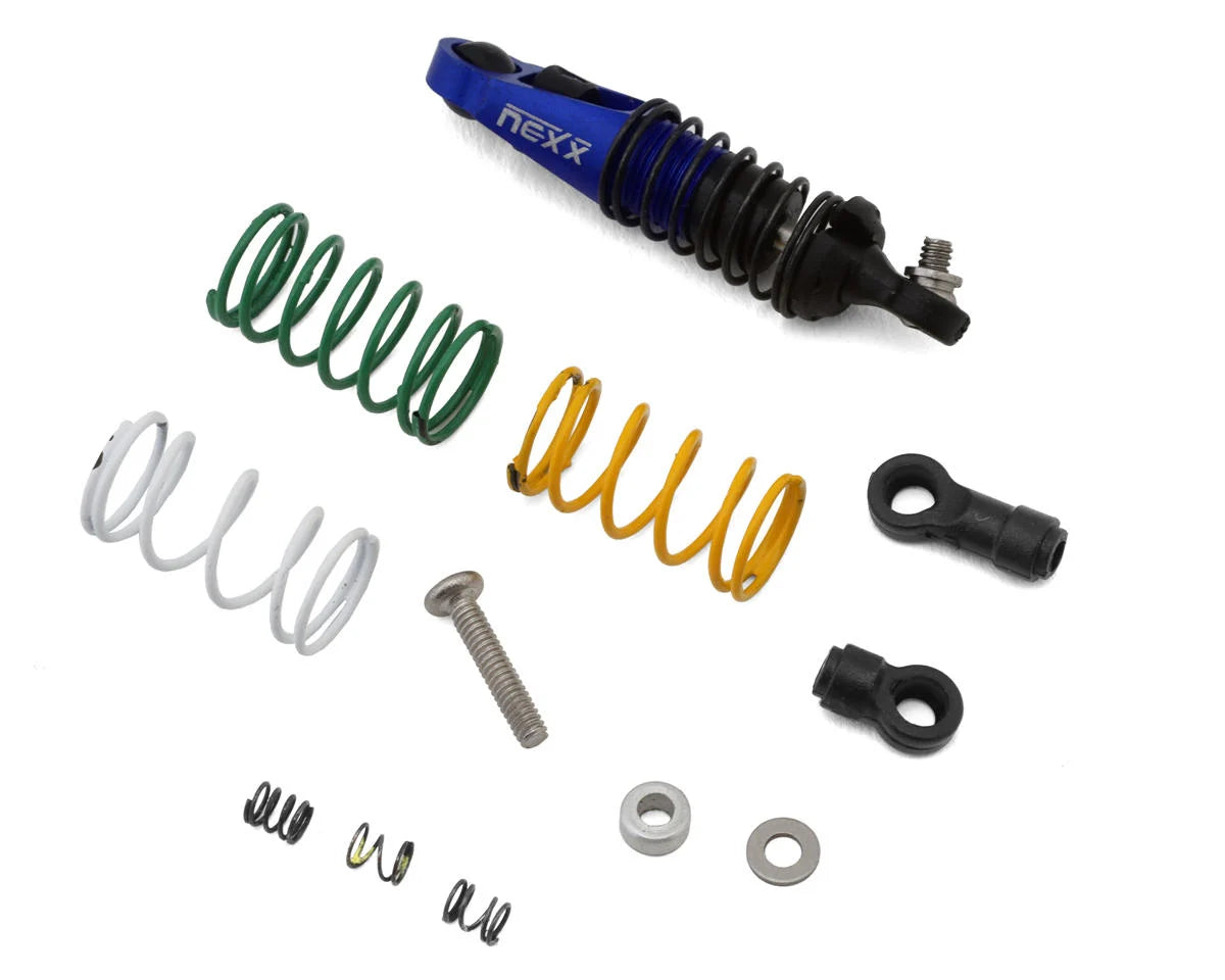 NEXX Racing nxusa-300-60-BL Mini-Z Premium Aluminum Dual Spring Oil-Filled Center Shock (Blue)