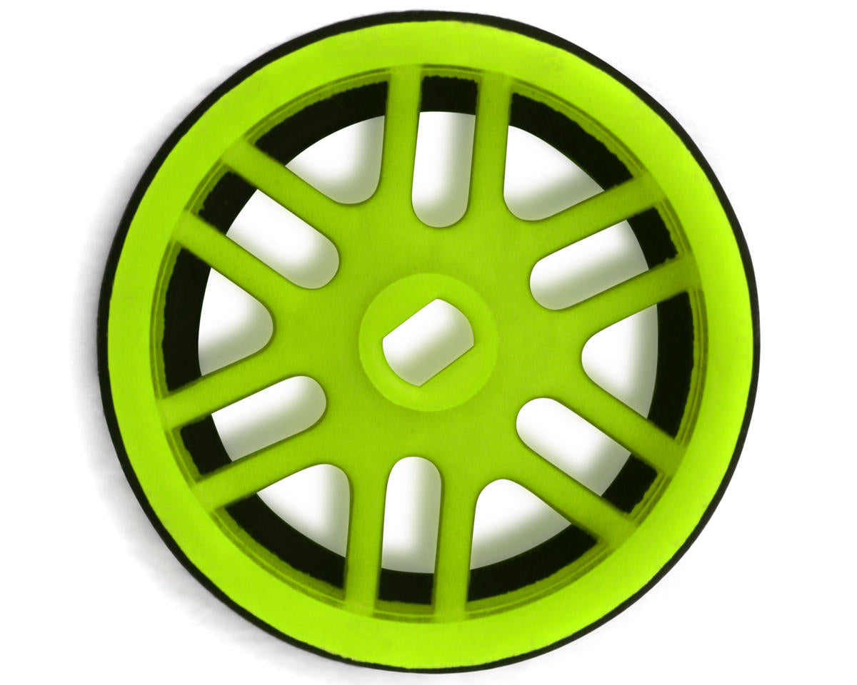 NEXX Racing Mini-Z AWD "JUD" EVO Front Threaded Side-Wall Carbon Fiber Rims (1mm Offset) (Green) (2)