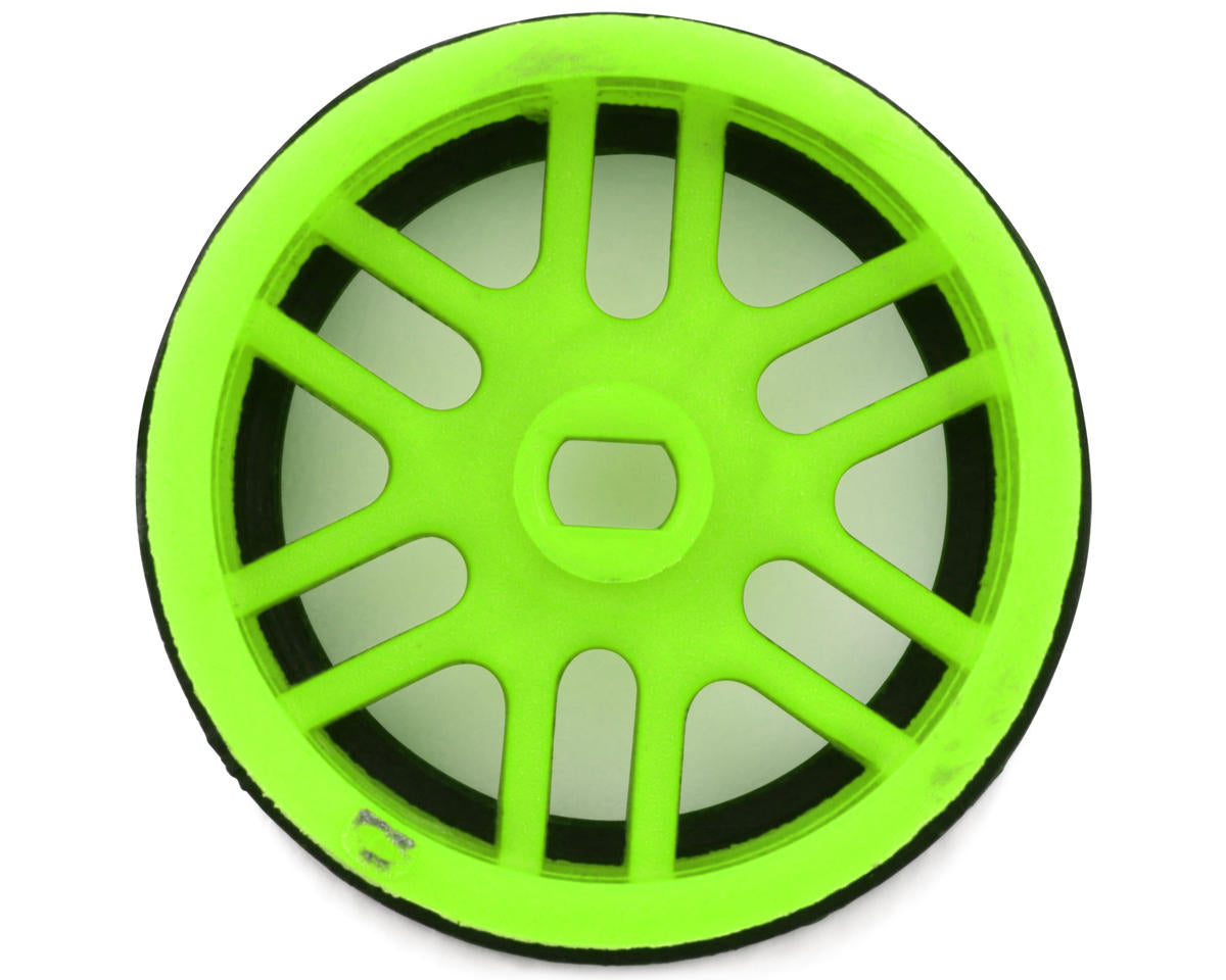 NEXX Racing Mini-Z AWD "JUD" EVO Rear Threaded Side-Wall Carbon Fiber Rims (0mm Offset) (Green) (2)