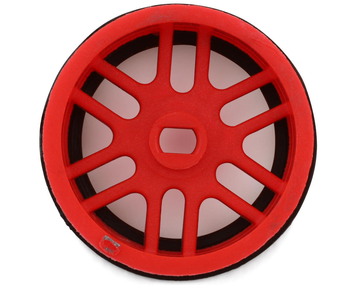 NEXX Racing Mini-Z AWD "JUD" EVO Rear Threaded Side-Wall Carbon Fiber Rims (0mm Offset) (Red) (2)