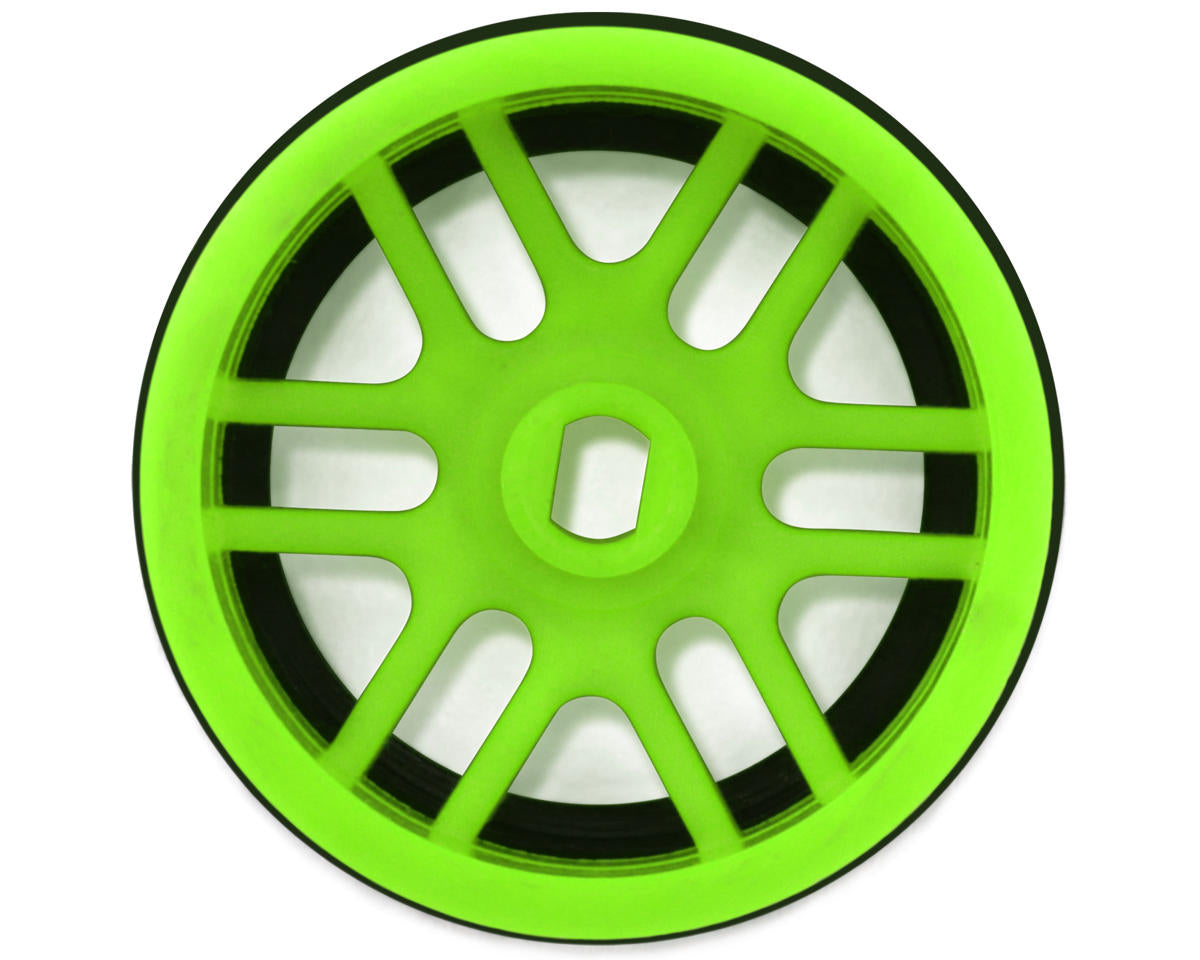 NEXX Racing Mini-Z AWD "JUD" EVO Rear Threaded Side-Wall Carbon Fiber Rims (-1mm Offset) (Green) (2)