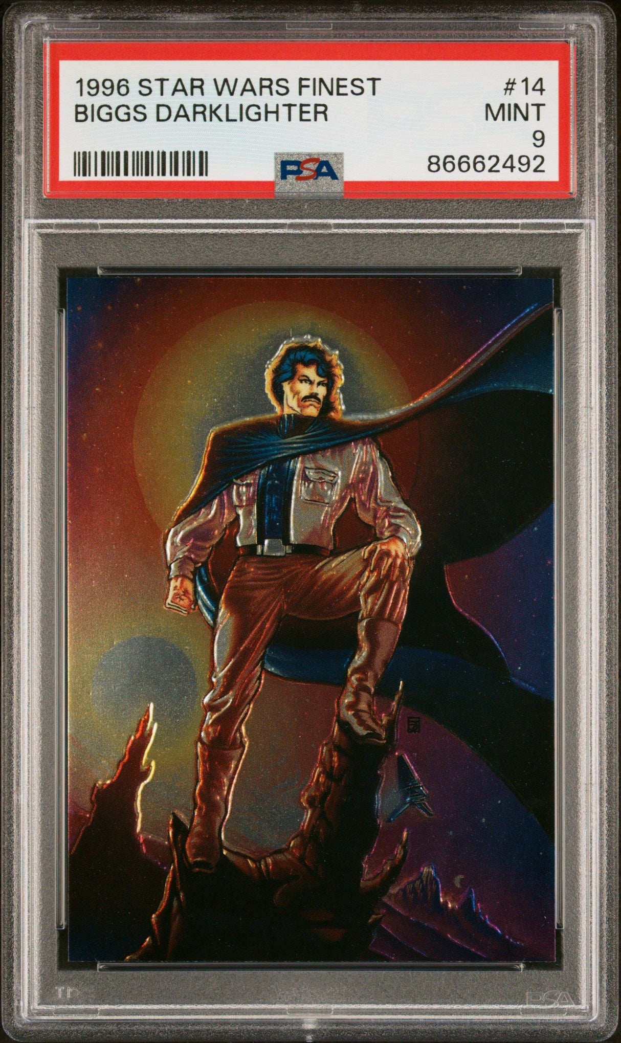 1996 STAR WARS FINEST BIGGS DARKLIGHTER #14 - PSA 9