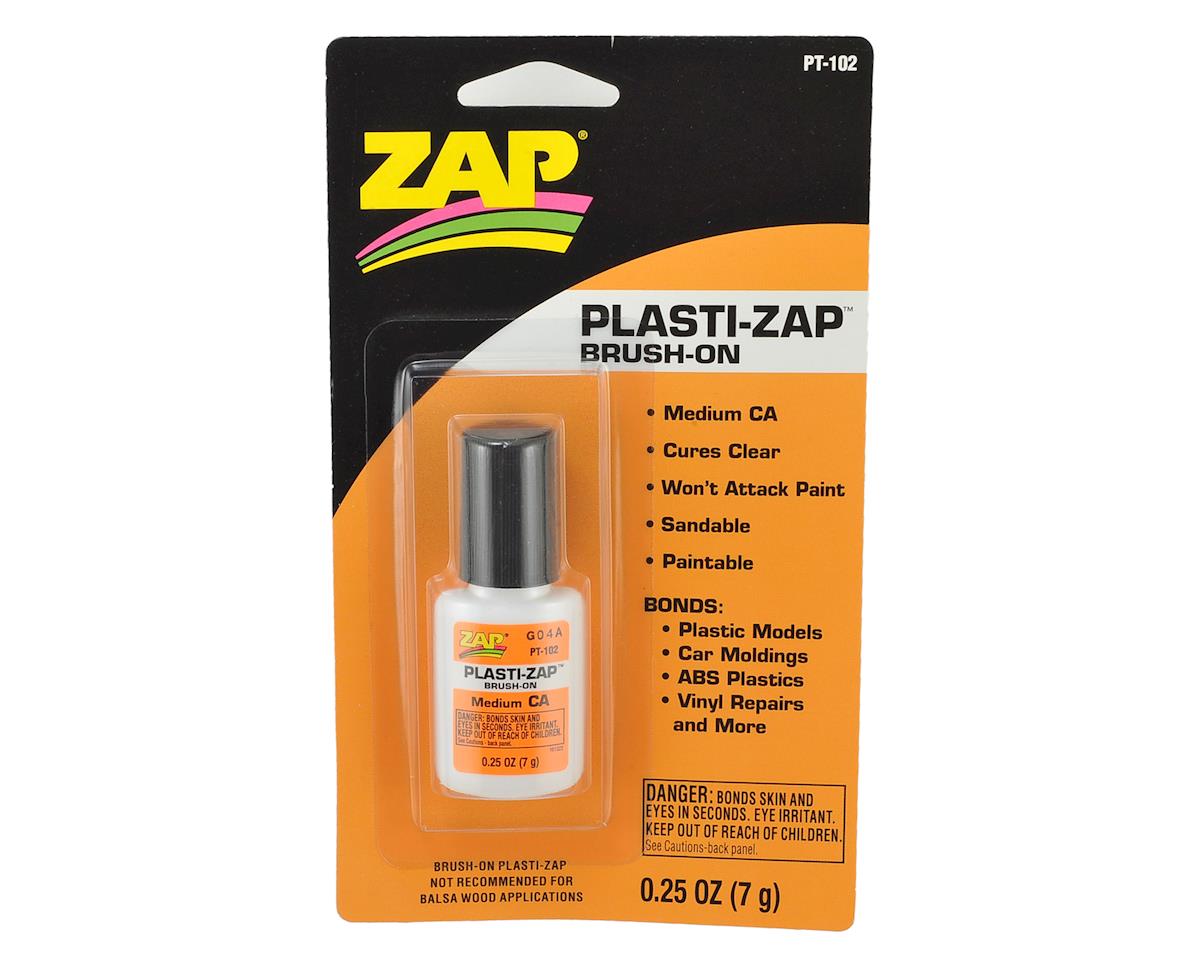 Pacer Technology PAAPT-102 Plasti-Zap CA Glue w/Brush Applicator (Medium) (0.25oz)