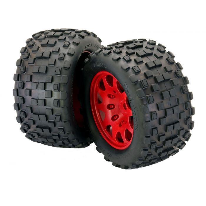 Powerhobby SCORPION XL Belted Tires Viper Wheels (4) Arrma Kraton OUTCAST 8S RED