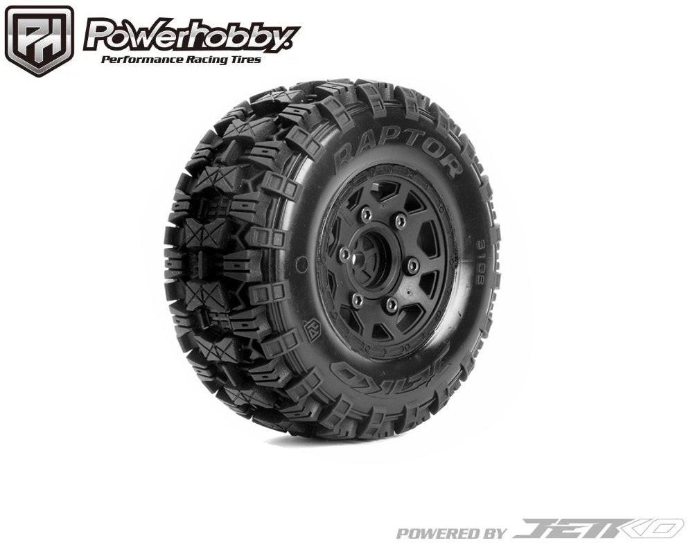 Powerhobby Raptor SC Belted Tires (2) with Removable Hex Wheels