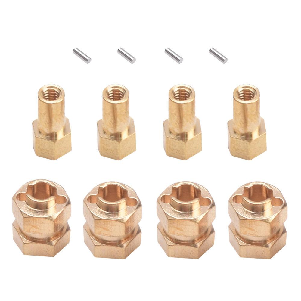 Powerhobby Brass Extended 7mm Hex Wheel Hubs 8mm Thick (4) AXIAL SCX24