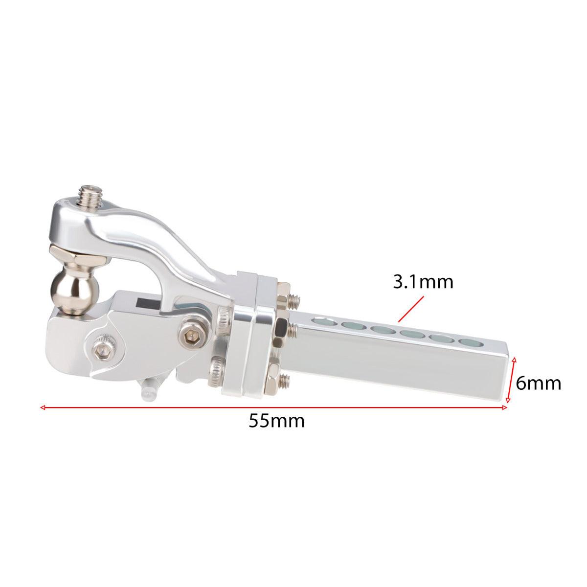 Powerhobby Rescue Tow Trailer Hook Hitch Silver 1/10 Crawler