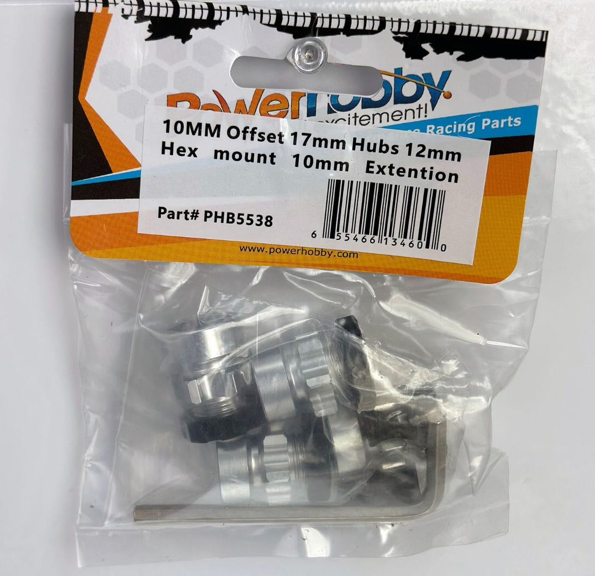 Powerhobby Hex Hub Adapters 12mm to 17mm W/ 10mm Offset