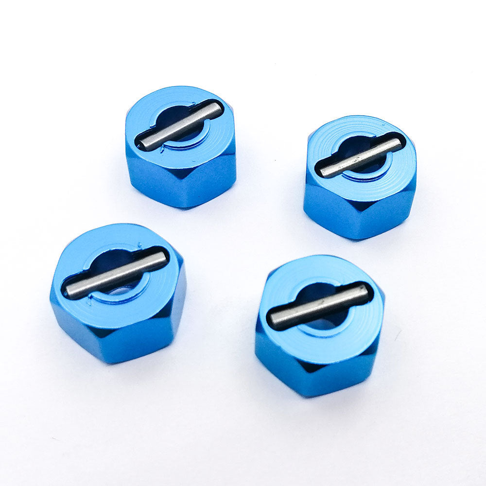 Powerhobby Aluminum 12mm Hex Adapters Blue FOR Traxxas Slash 4WD