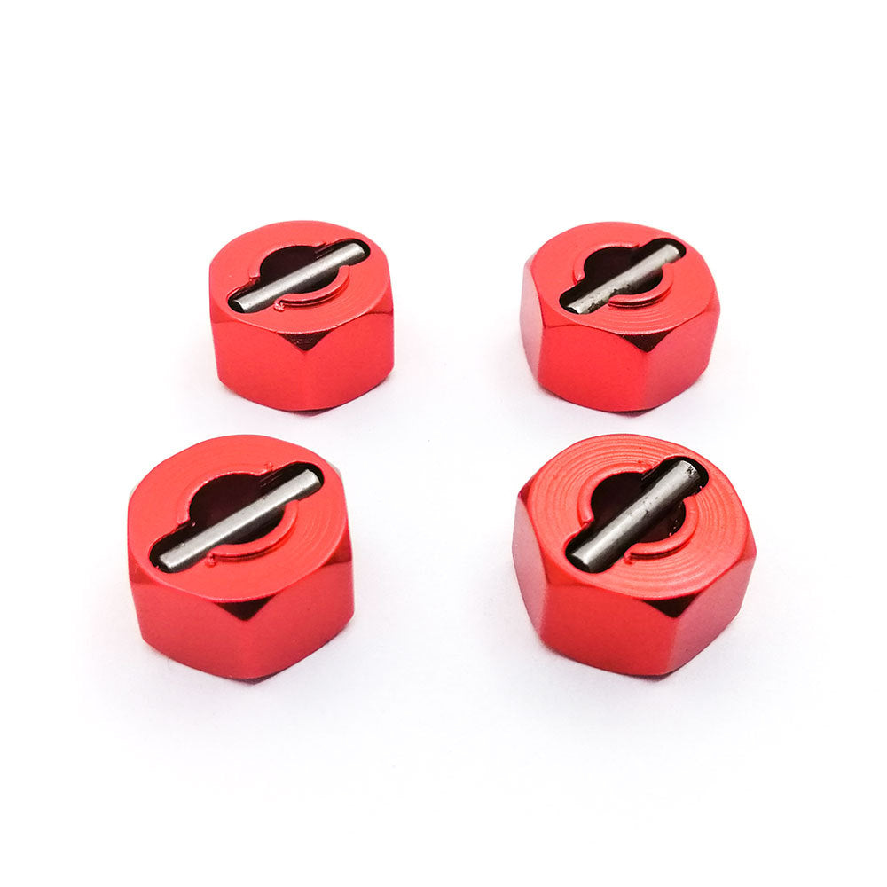 Powerhobby Aluminum 12mm Hex Adapters Red FOR Traxxas Slash 4WD
