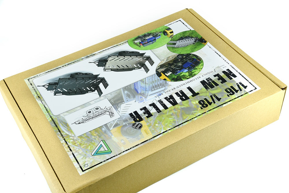 Powerhobby 1/18 / 1/16 Metal Trailer w Lights Black FOR Traxxas TRX-4M