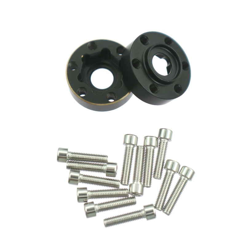 Powerhobby Brass Wheel Hub Hex Adapter Counterweight 6mm FOR SCX10 TRX-4 TRX-6