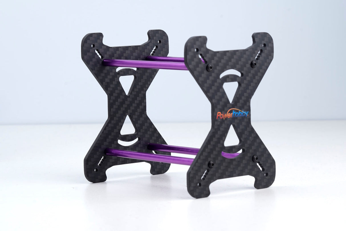Powerhobby Carbon Fiber Tire Storage Rack FOR 1.0" Tires 1/24 Purple