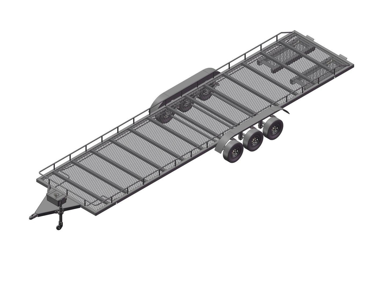 Powerhobby Tri Axle Full Metal Trailer with LED Lights