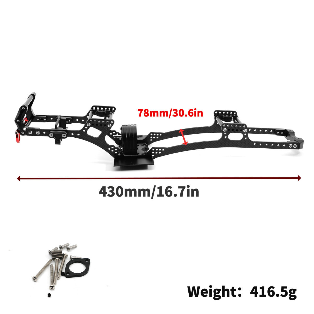 Powerhobby LCG Carbon Fiber Chassis Kit : 1/10 SCX10 Rock Cralwer
