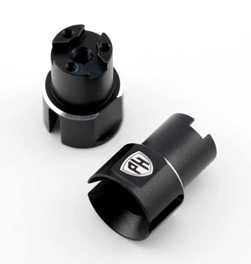 Power Hobby PHB7209BLACK Aluminum Rear Wheel Shaft, Black, for Kyosho Fazer MK2