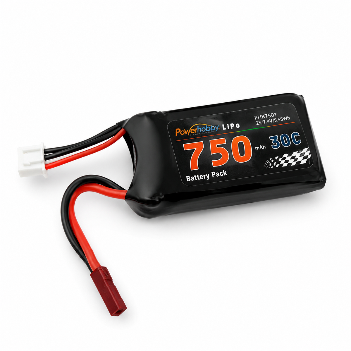 Powerhobby 2S 750mAh 30C LiPo Battery w/ JST Plug – Redcat Ascent-18/MT-18