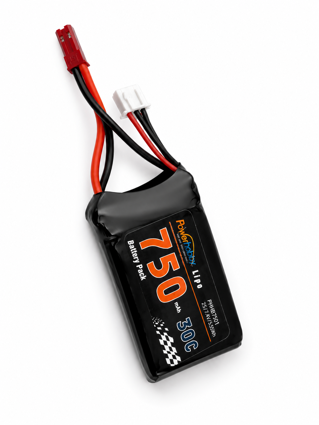 Powerhobby 2S 750mAh 30C LiPo Battery w/ JST Plug – Redcat Ascent-18/MT-18