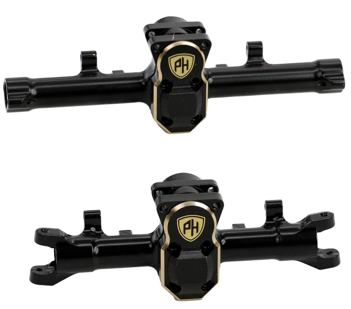 Powerhobby Axial SCX24 Jeep C10 Bronco BRASS Front / Rear Axle Housing w Covers