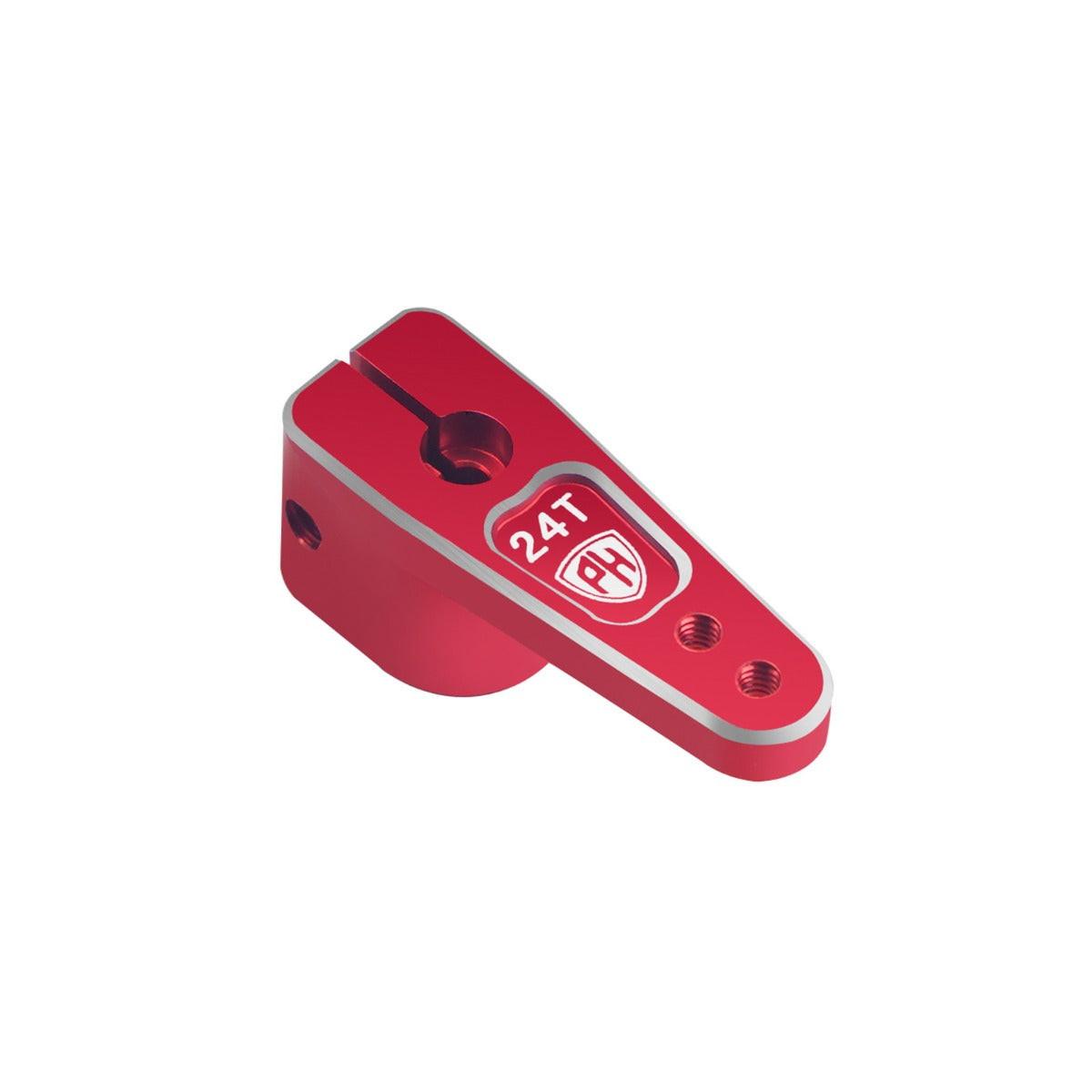 Powerhobby Aluminum 24T Axial SCX24 stock Servo Horn Jeep C10 Red