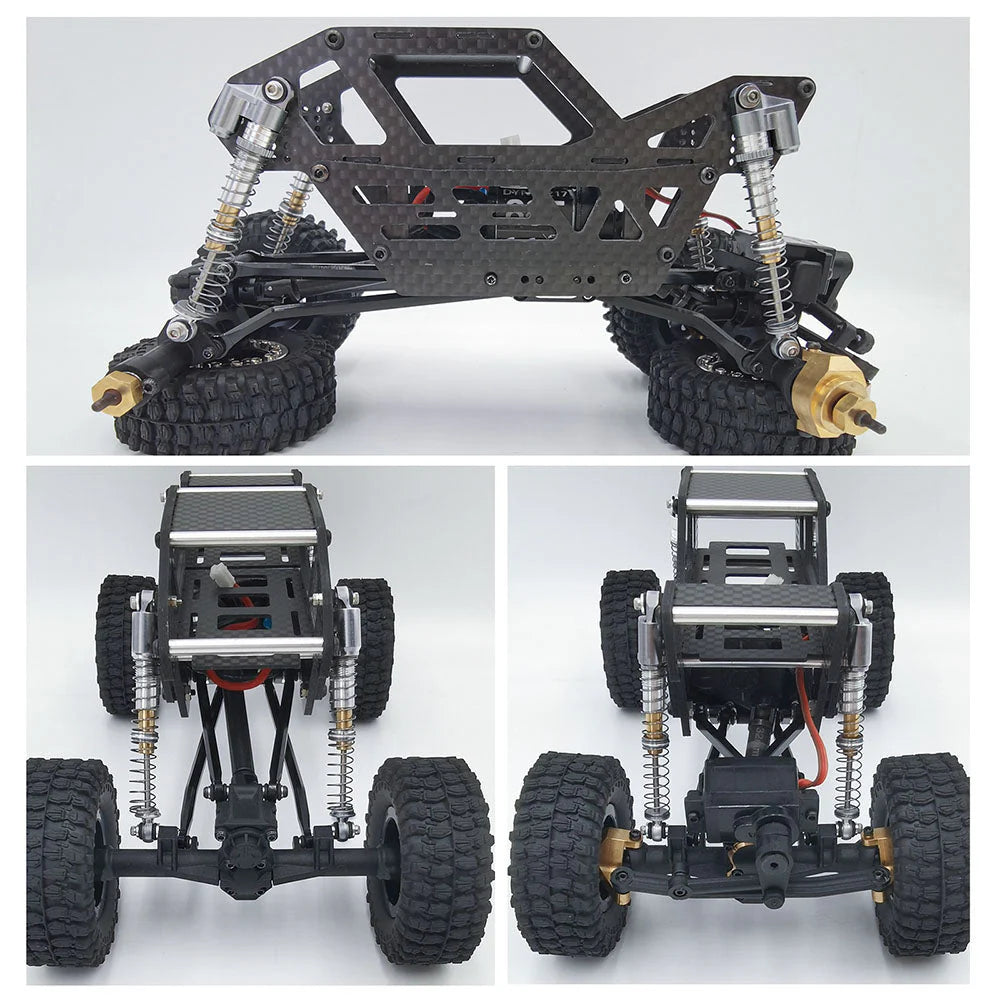 Powerhobby PHBSCX24771 1/24 Axial SCX24 Aluminum 58mm Long Travel Shocks Jeep Bronco Black