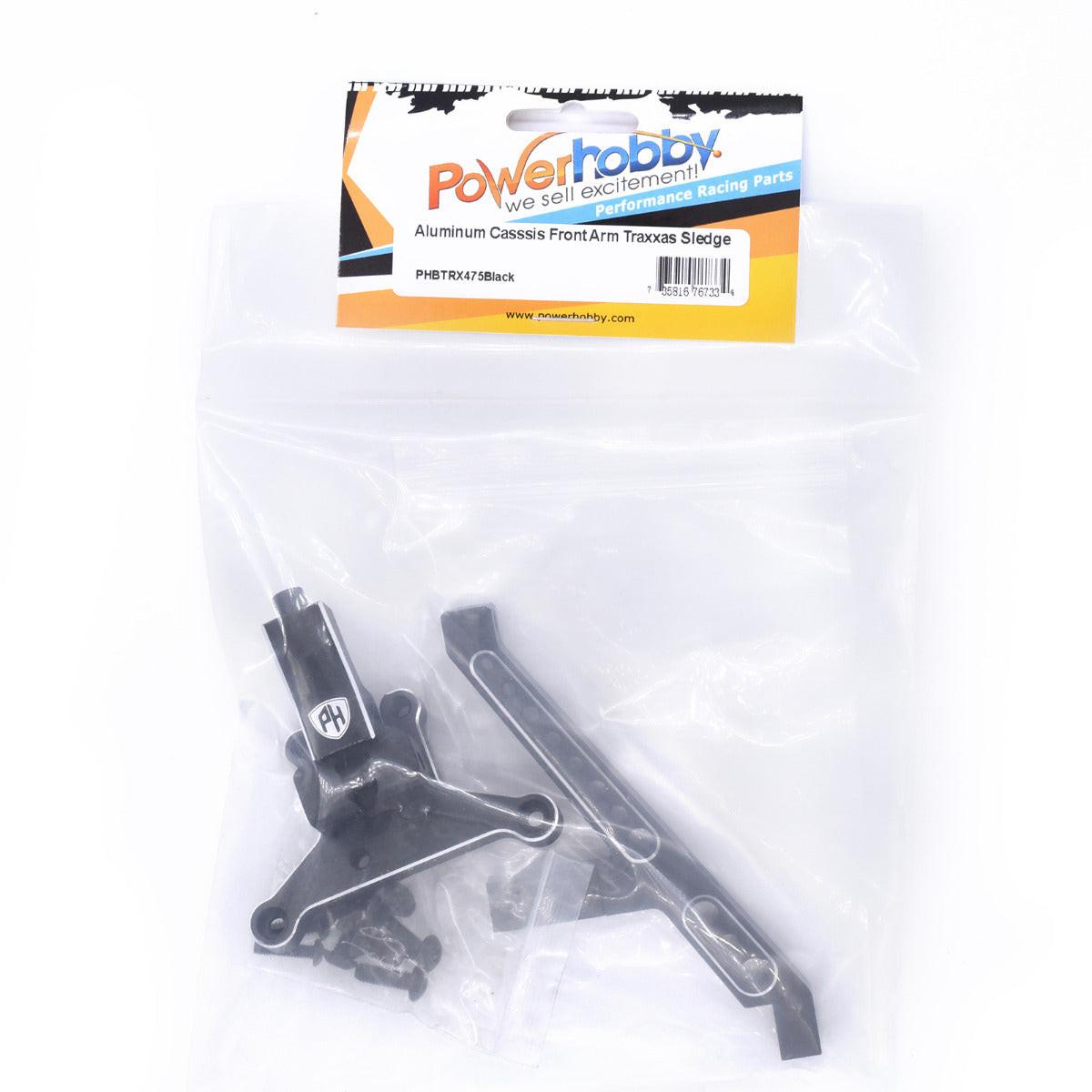 Powerhobby Aluminum Chassis Front Arm FOR Traxxas Sledge Black