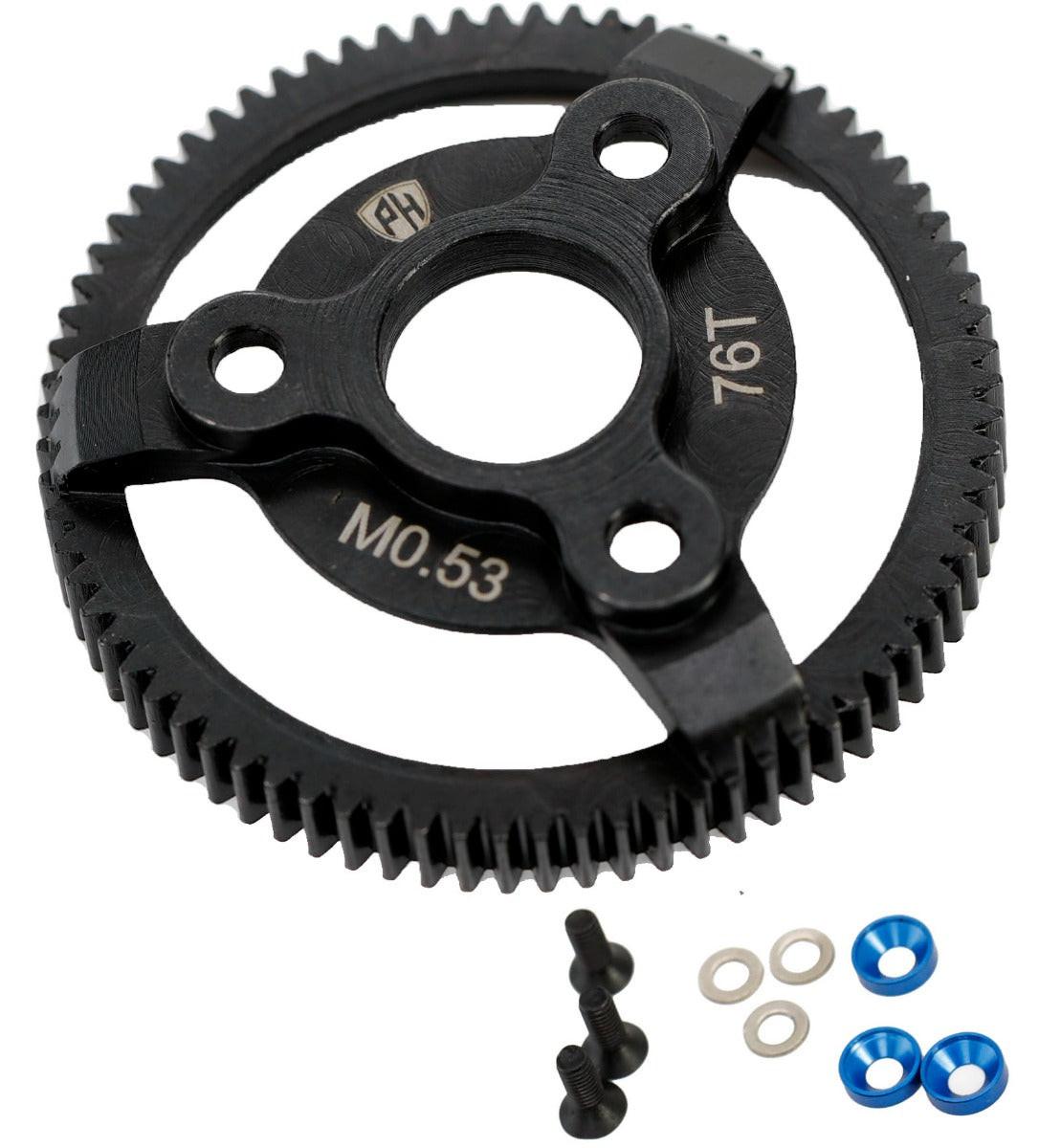 Powerhobby Hardened Steel 76T 48P Spur Gear FOR Traxxas 2WD