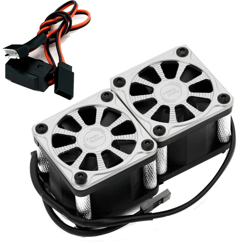 Powerhobby PHF116 SLIVER Twister Twin/Dual 40mm 1/8 1/5 Motor Aluminum Fan