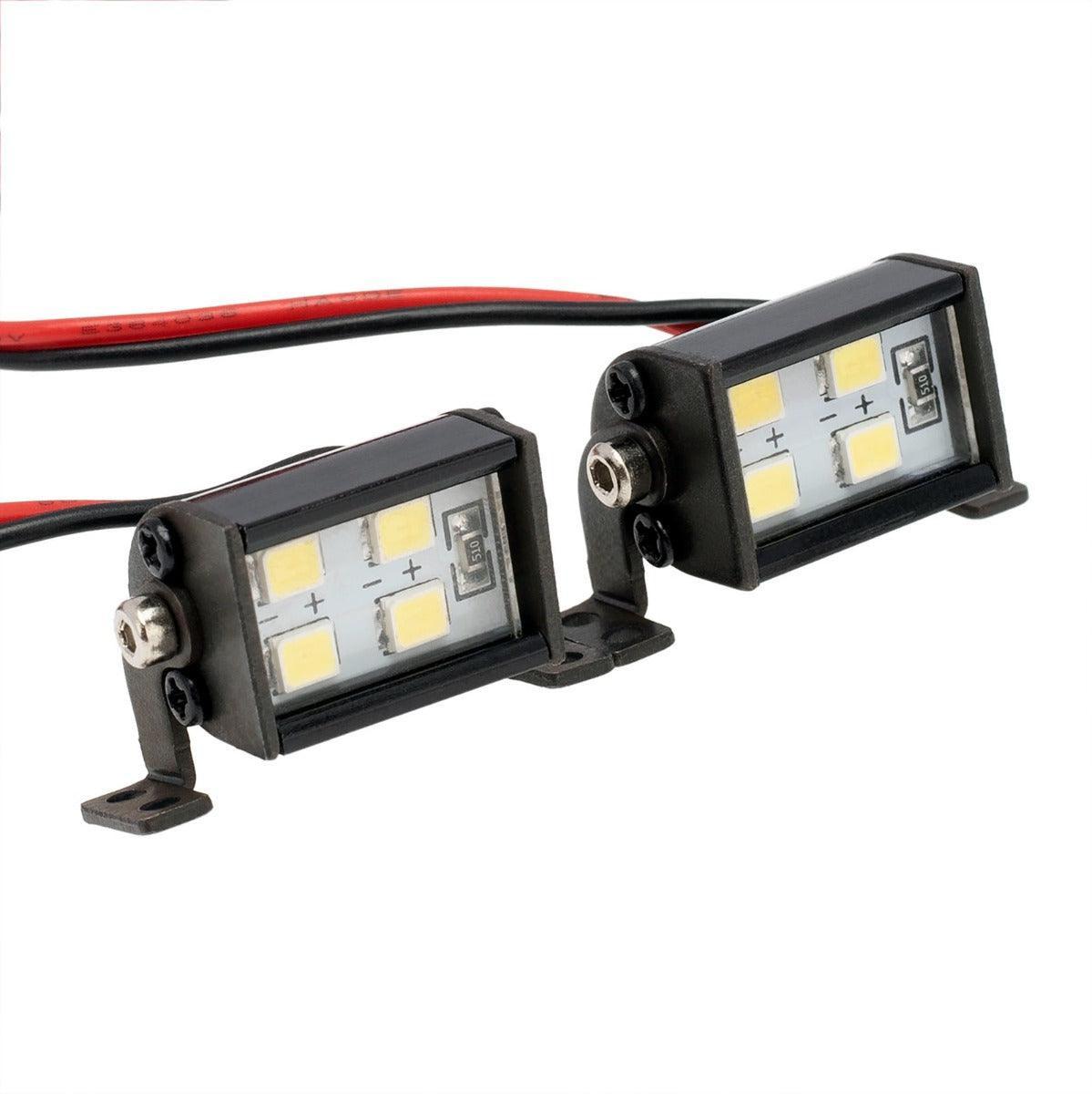 PowerHobby 15MM RC Double Row LED Lights Headlights Spotlight w/Controller for 1/10 1/8