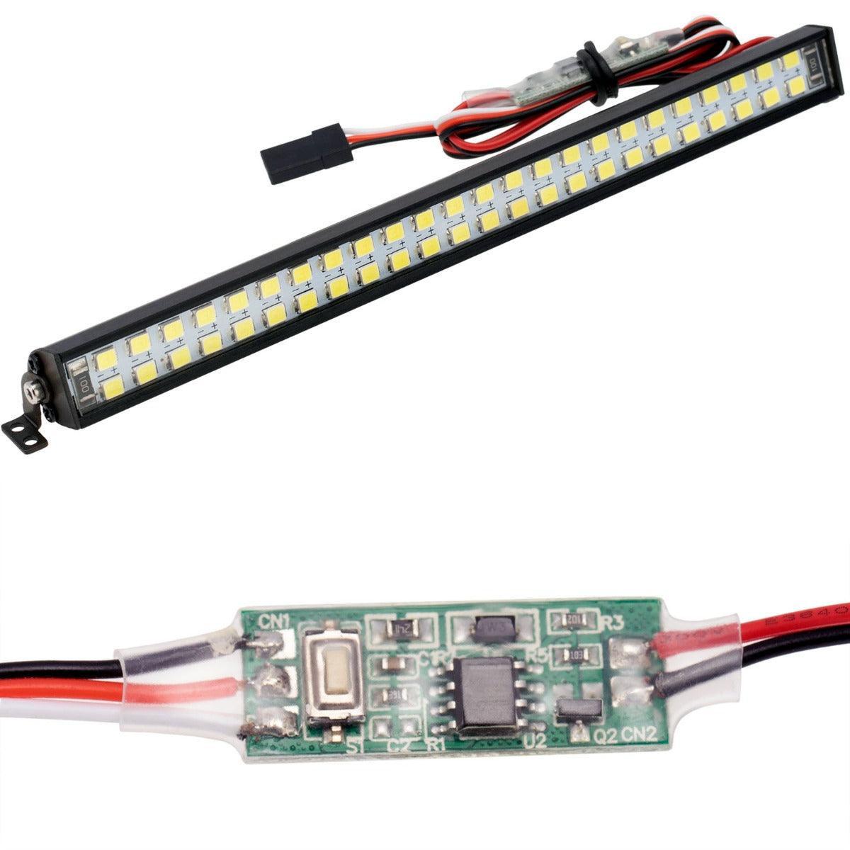 PowerHobby 147MM RC Double Row 48 LED Lightbar w/Controller for 1/10 1/8