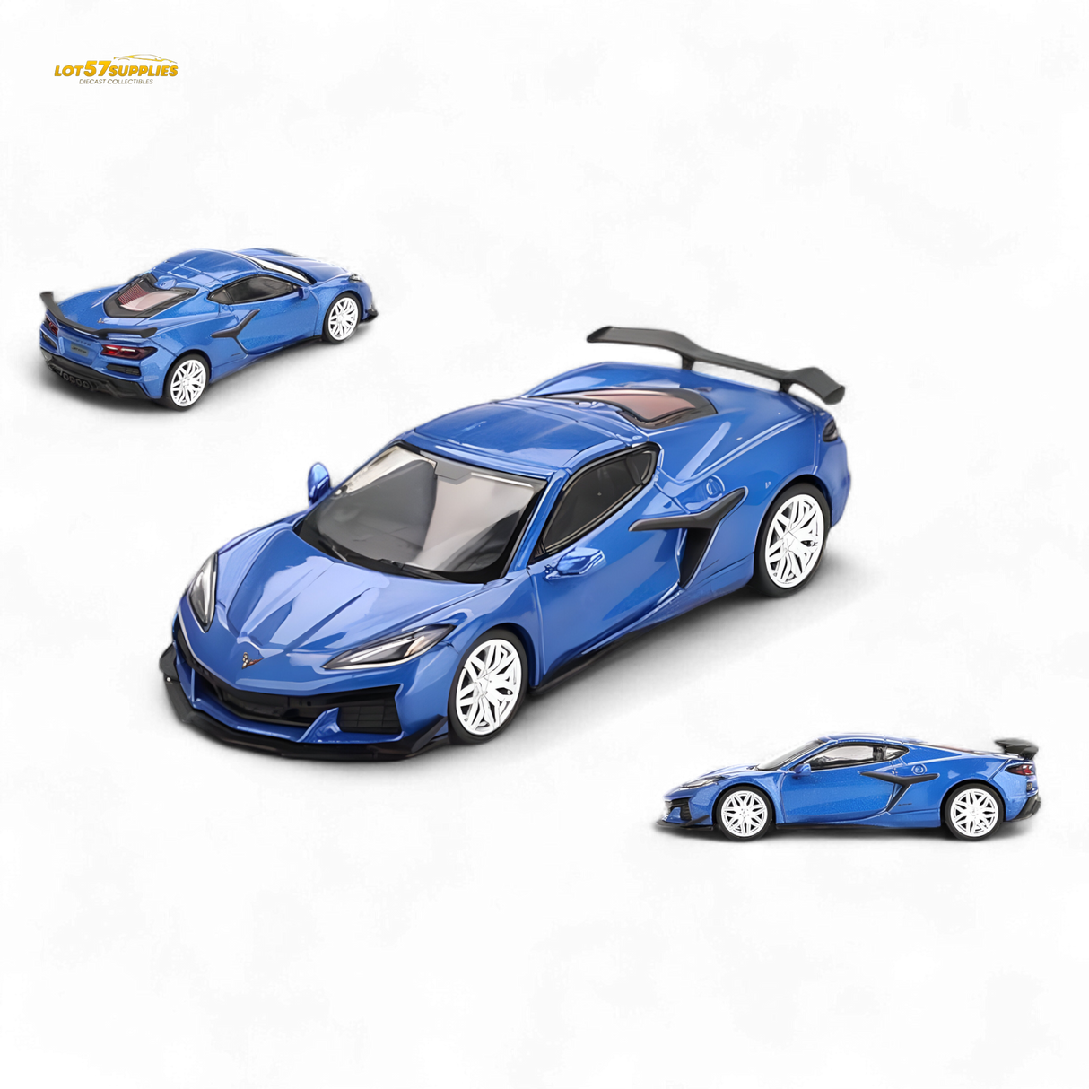 Mini-GT Chevrolet Corvette Z06 2023 Elkhart Lake Blue 1:64