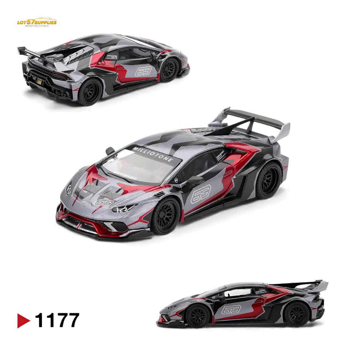 Pre-Order) Mini GT LB Works Lamborghini Huracan GT RONIN 1:64