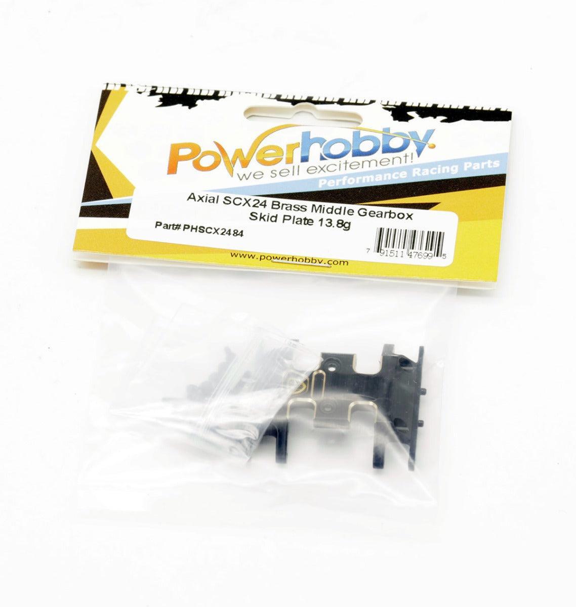 Powerhobby Axial SCX24 Brass Center Gearbox Skid Plate