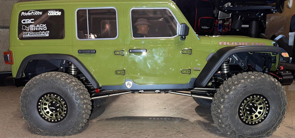 Powerhobby Stainless Steel Rock Slider for Axial SCX6 Jeep JLU Wrangler