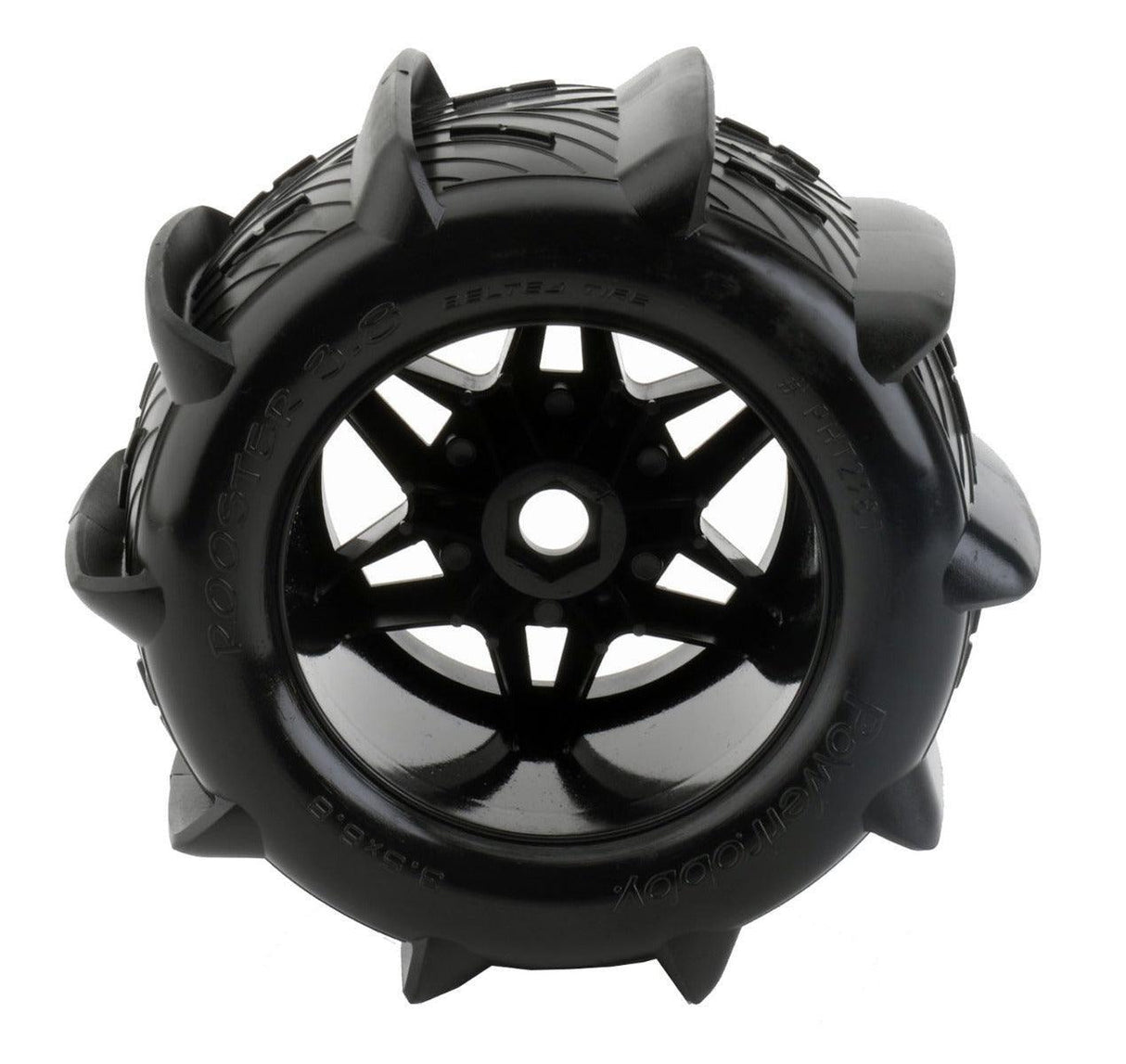 Powerhobby 1/8 Rooster 3.8 Belted Paddle Sand Snow Tires 17mm
