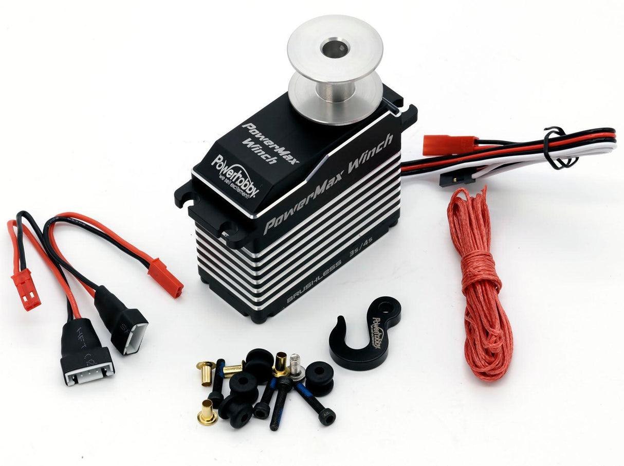 Powerhobby POWERMAX WINCH 1/5 High Torque / Speed 3S 4S Servo Axial SCX6