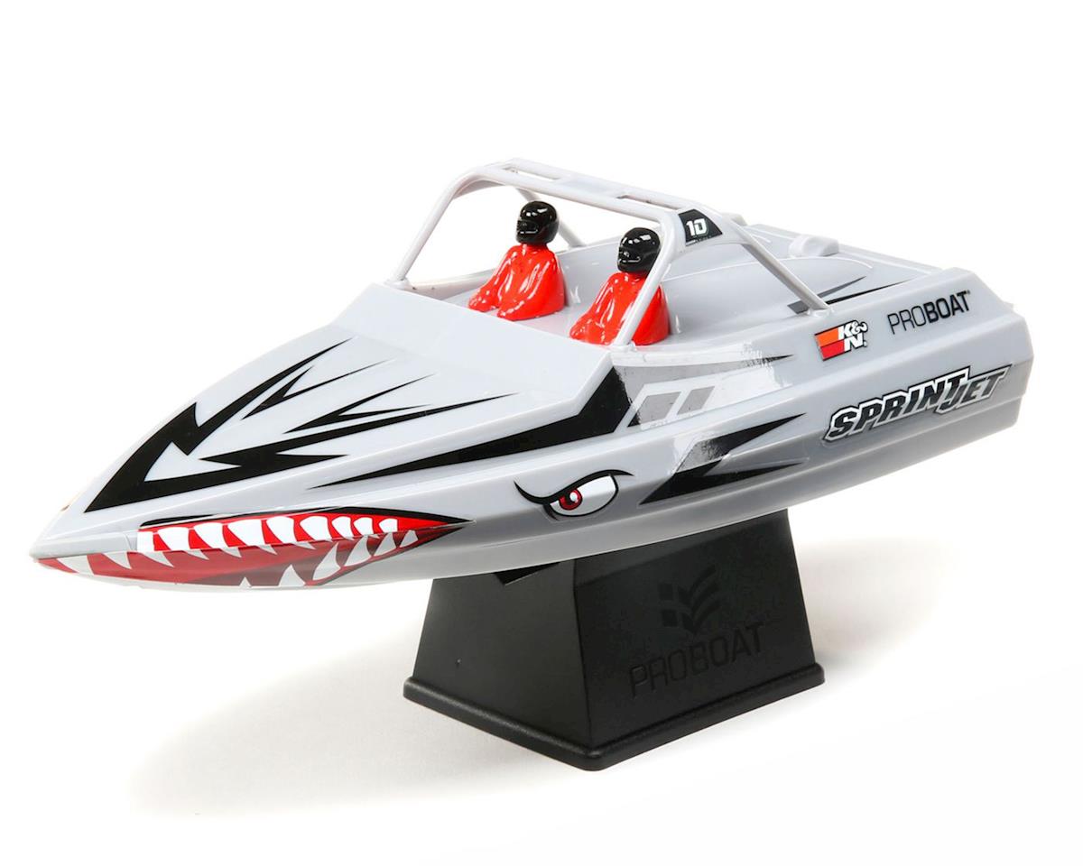 Pro Boat PRB08045T1 Sprintjet 9 Inch Self-Righting RTR Electric Jet Boat (Silver) w/2.4GHz Radio, Battery & Charger