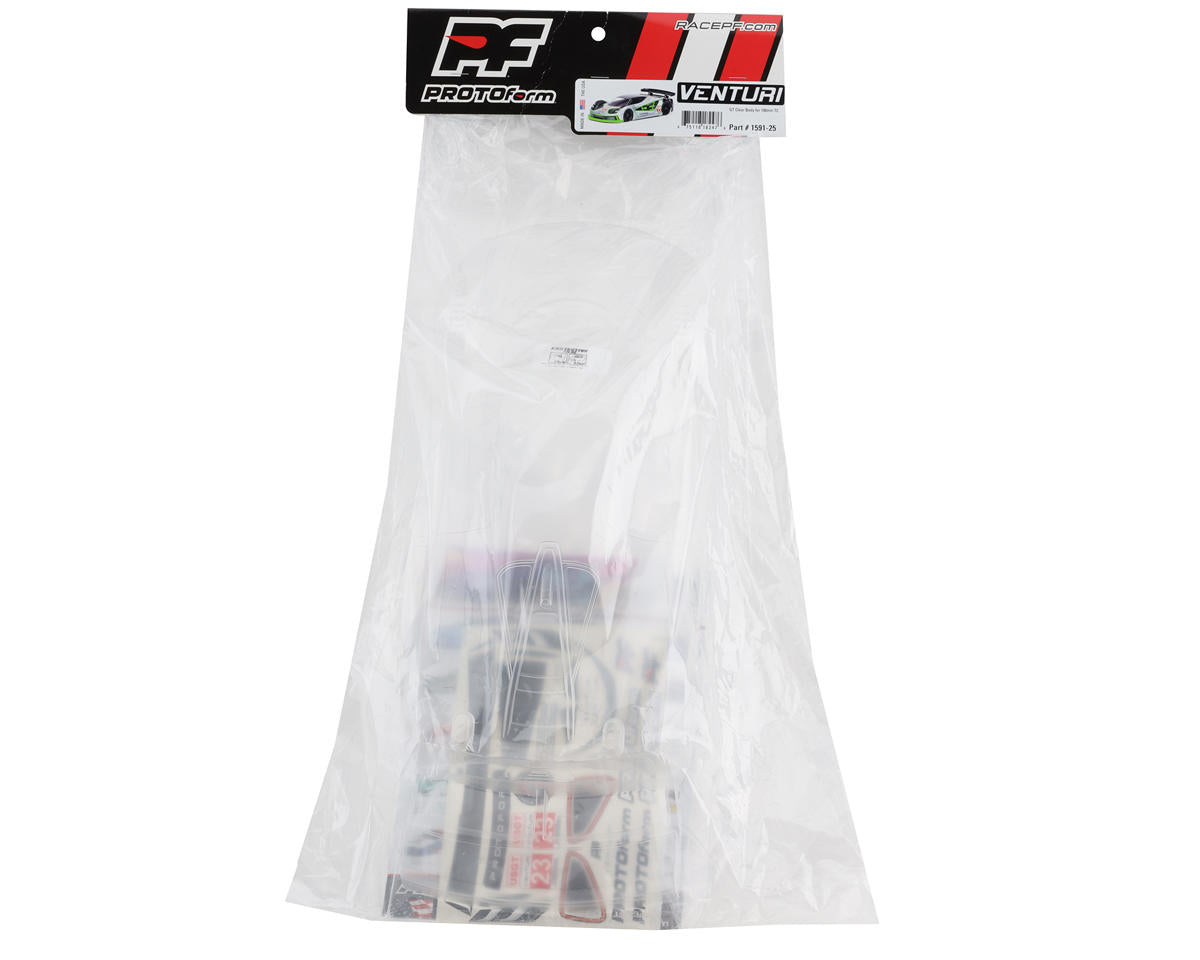 Protoform 1591-25 Venturi GT USGT Touring Car Sedan Body w/Wing (Clear) (190mm)