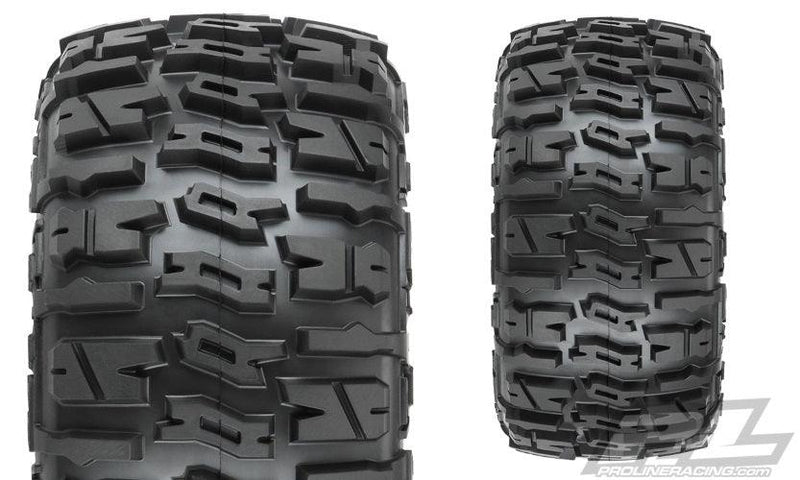 Pro-Line PRO1017510 1/8 Trencher LP F/R 3.8" MT Tires Mounted 17mm Black Raid (2)