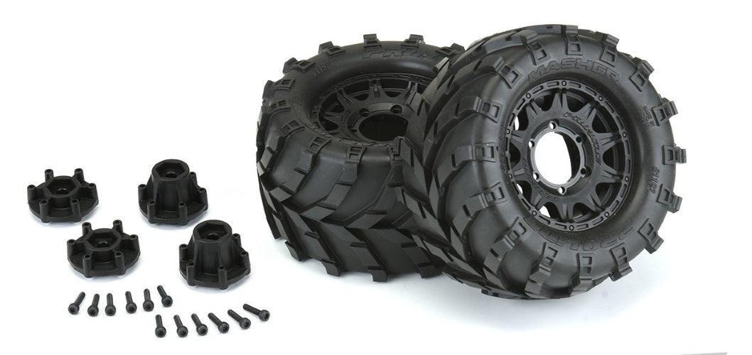 Pro-Line F/R Masher 2.8" A/T Tires Mounted on Raid Wheels Traxxas 2wd Stampede