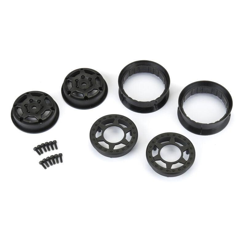 Pro-Line 2809-03 1/10 Holcomb 1.9" 12mm Crawler Bead-Loc Wheels (2) Black