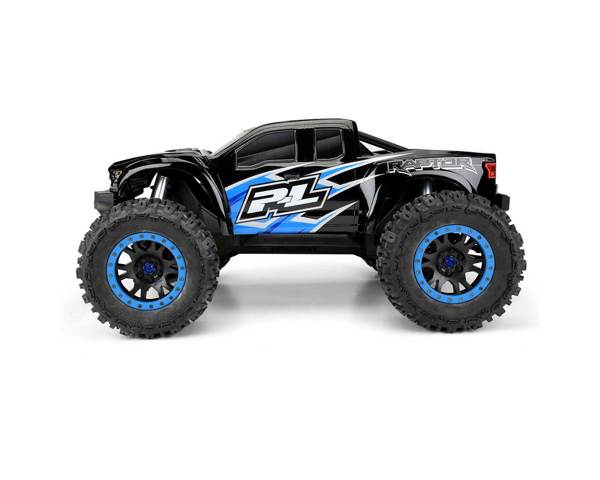 Pro-Line PRO348218 2017 Ford F-150 Raptor Carrocería Monster Truck precortada (Negro) (X-Maxx)