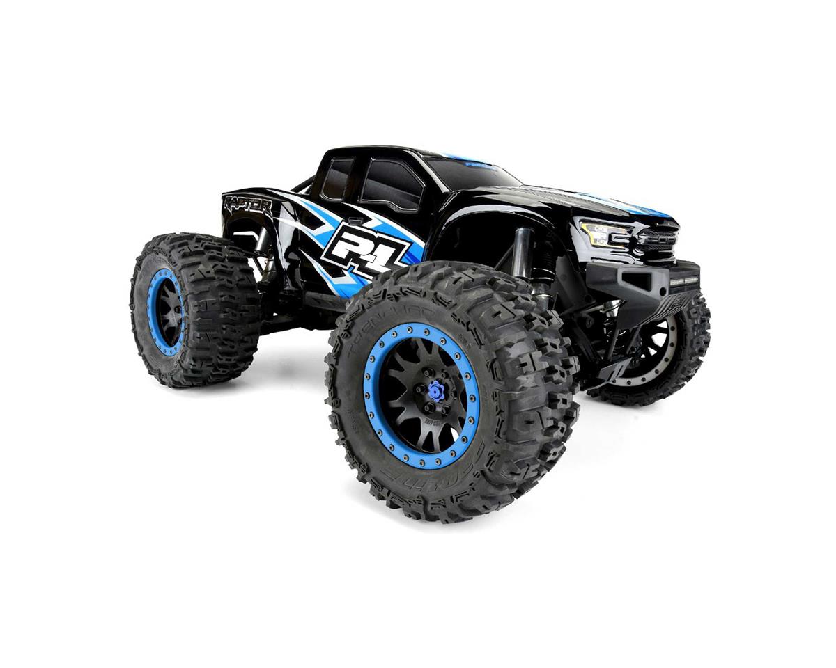 Pro-Line PRO348218 2017 Ford F-150 Raptor Carrocería Monster Truck precortada (Negro) (X-Maxx)
