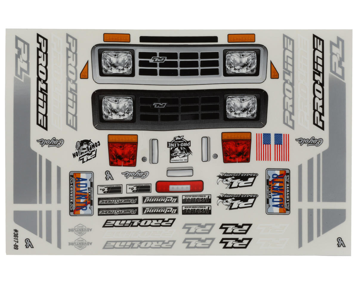 Pro-Line 3617-00 1/10 Coyote HP 12,3" Cuerpo de oruga de roca (transparente) (SCX10)