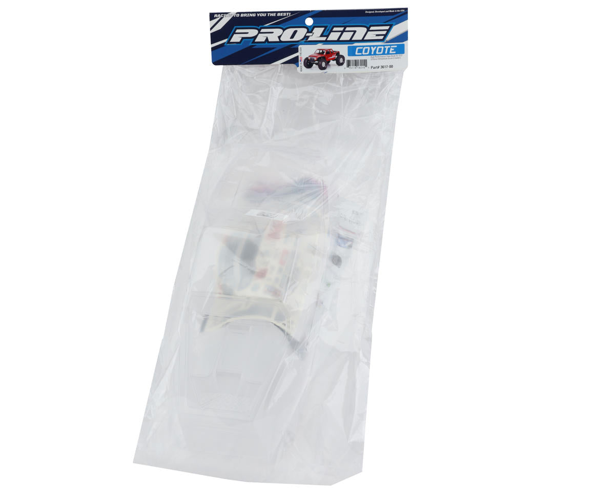 Pro-Line 3617-00 1/10 Coyote HP 12,3" Cuerpo de oruga de roca (transparente) (SCX10)