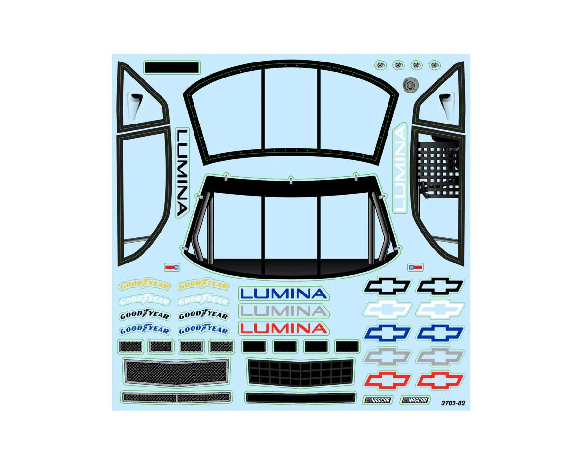 Pro-Line PRO3709-17 1/12 NASCAR 1990 Chevy Lumina Pre-Cut Body (Clear)